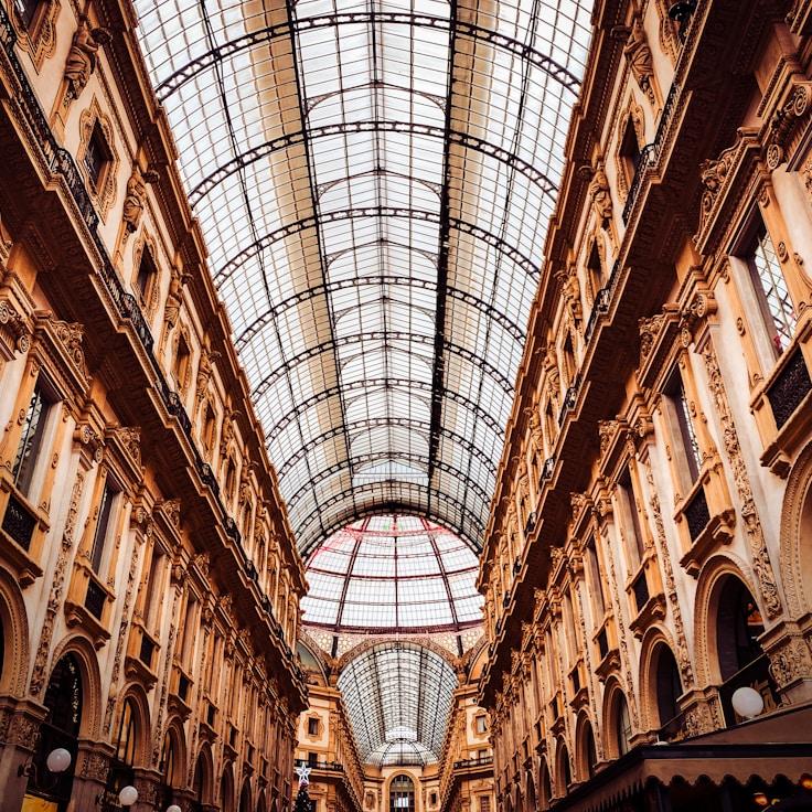 Shopping mall with wide corridors suitable for strollers